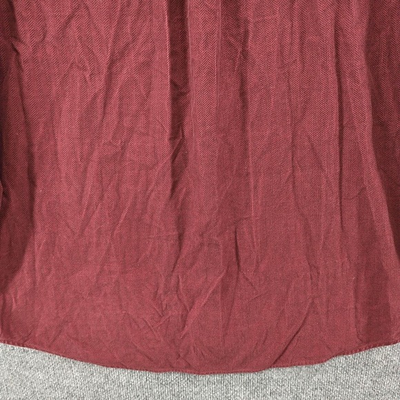 Eddie Bauer Men's Button Down Shirt Burgundy Red XL Long Sleeve Cotton - Picture 7 of 11